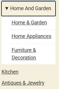 Screenshot displaying the home and garden sections of Oksouq, highlighting gardening supplies and home improvement options