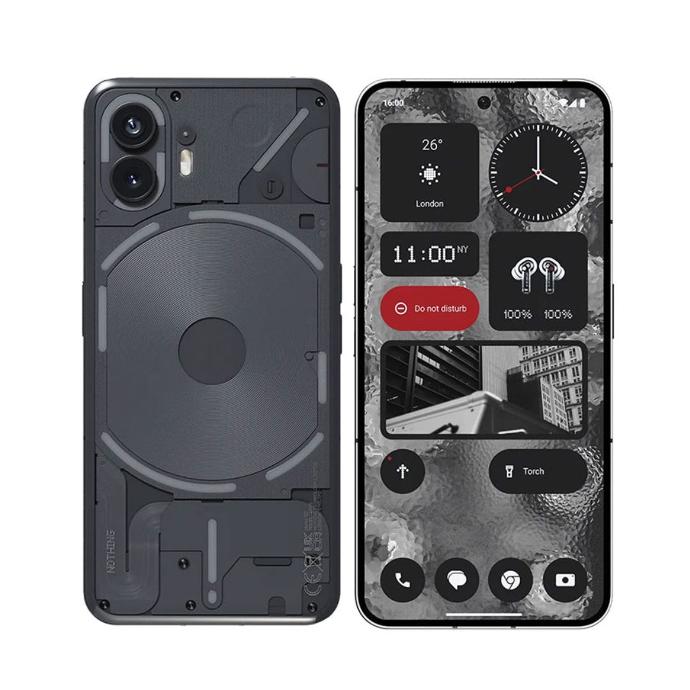 Nothing Phone 2 Nothing Phone 2 Black front and back