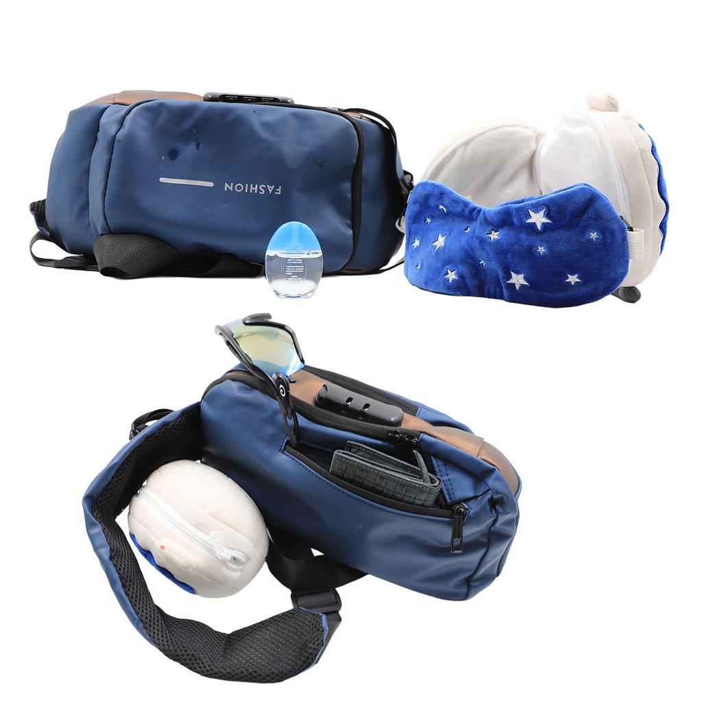 Blue Fashion Travel Bag + PowetBank 50W+ Sunglasses + Shirt