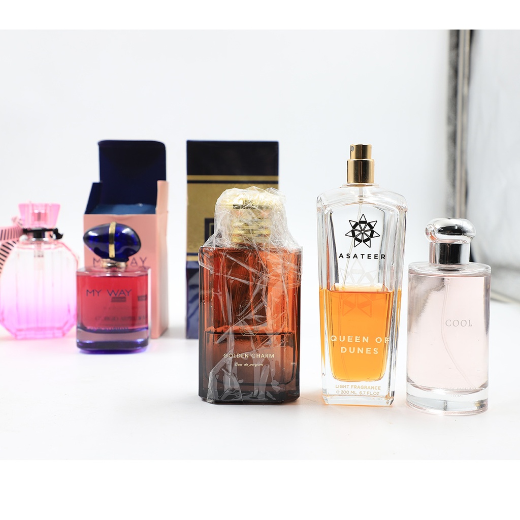 Mixed Used Woman Perfumes, Georgio My Way, Evidance Yves Rocher, Asteer, Reeha, Golden Charm, Dehen ....