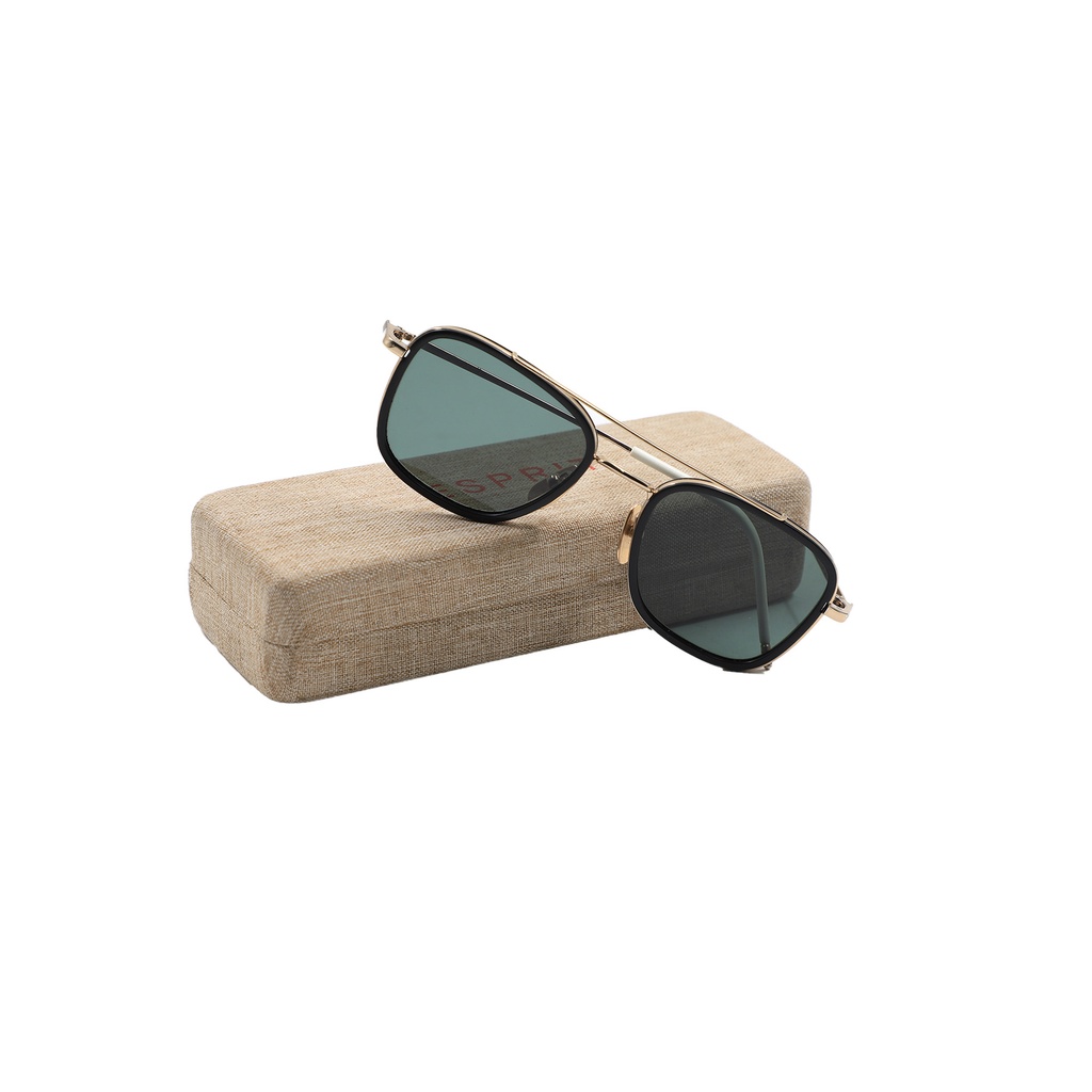 Thom Browne TB-800 Gold Black k Gold Black/Grey  Sunglasses Lens With :51, Bridge Width:20