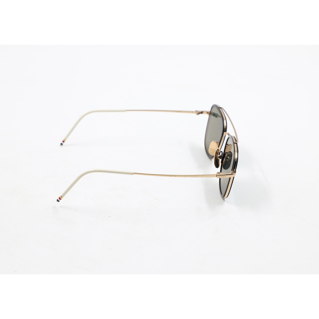 Thom Browne TB-800 Gold Black k Gold Black/Grey  Sunglasses Lens With :51, Bridge Width:20