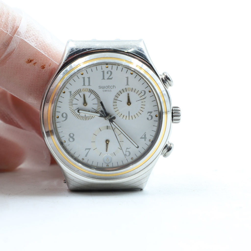 swatch irony stainless steel Stainless Steel ** Has A lot Of Scratches