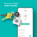 Tile Mate 1-Pack.White. Bluetooth Tracker, Keys Finder and Item Locator for Keys, Bags and More; Up to 250 ft. Range. Water-Resistant. Phone Finder. iOS and Android Compatible.