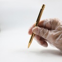 Santos de Cartier ballpoint pen, small model, body in 18K gold (750/1000)-finish metal with gadroon motif 344224