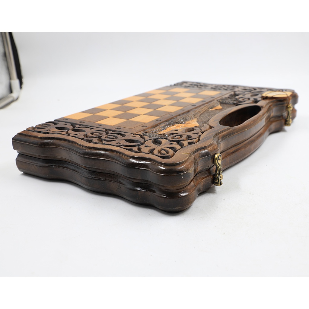 Chess Real Wood Hand , **Missing One Pawn**