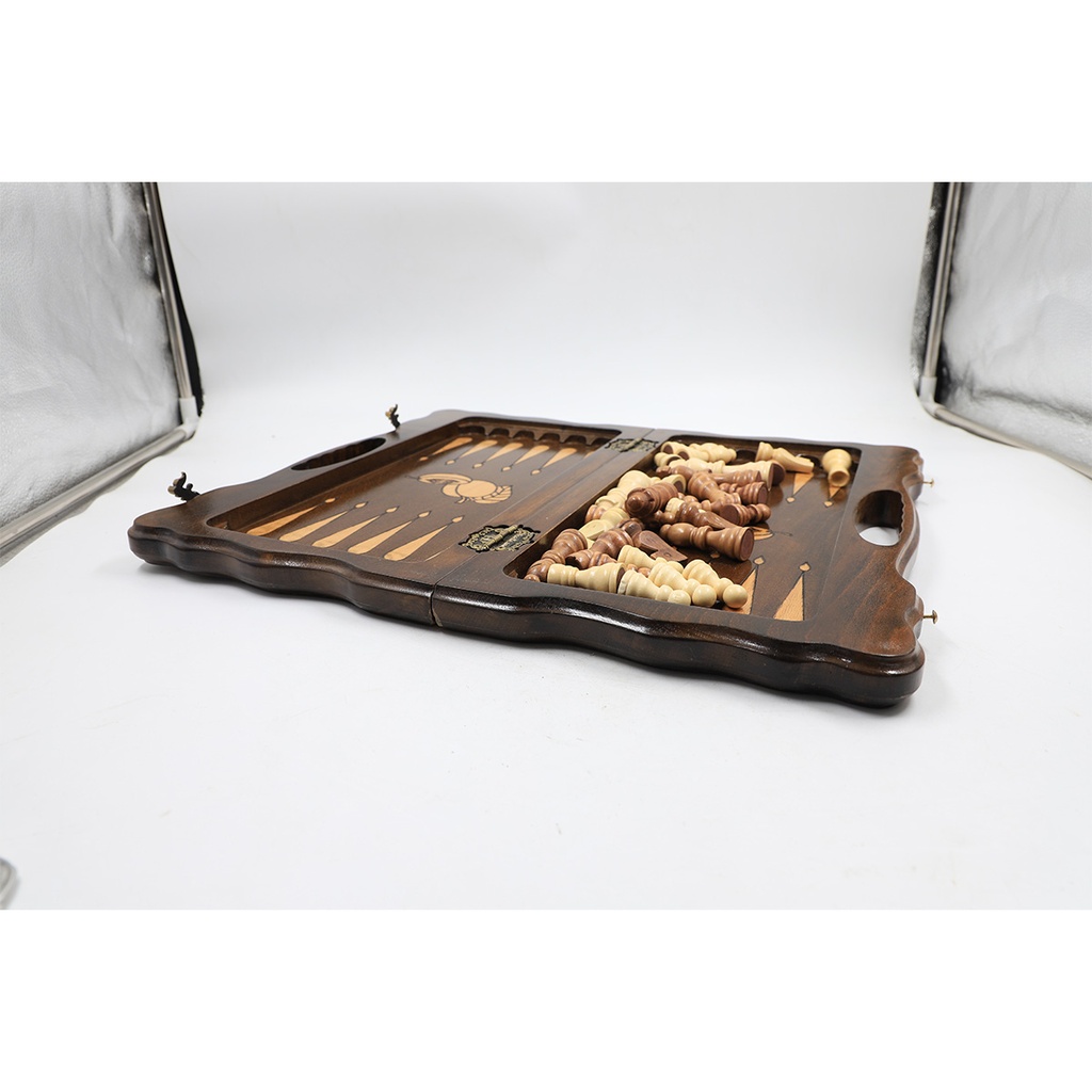 Chess Real Wood Hand , **Missing One Pawn**
