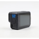 GoPro 12 Black + Go Pro Strap + 2 Go Pro batteries + Go Pro  Battery Pak Charger + GoPro Wireless Tripod + GoPro Camera Cover + Multiple File And Pouch + Big Black Pouch