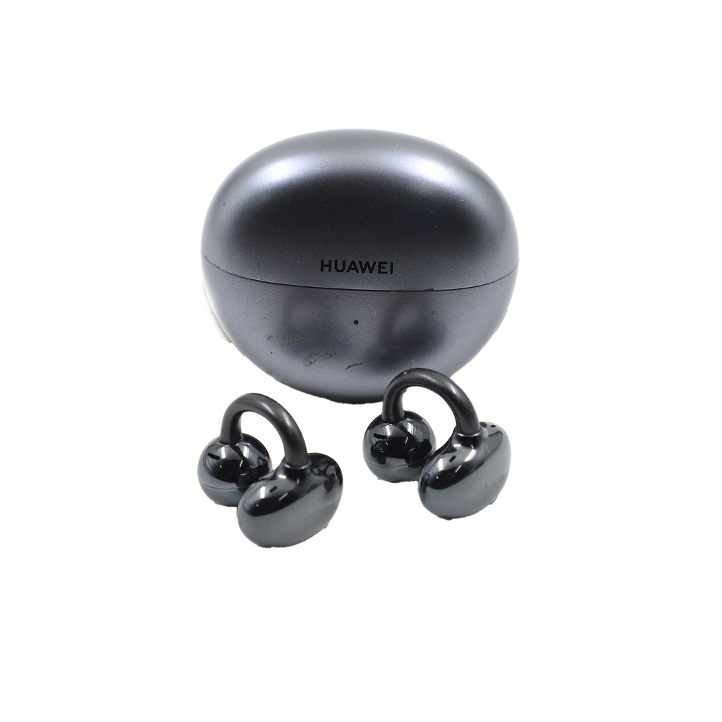 Huawei  FreeClip Earbuds | Long Lasting Battery | AI Crystal Clear Sound | IP54 Resistance to Dust & Water - Black