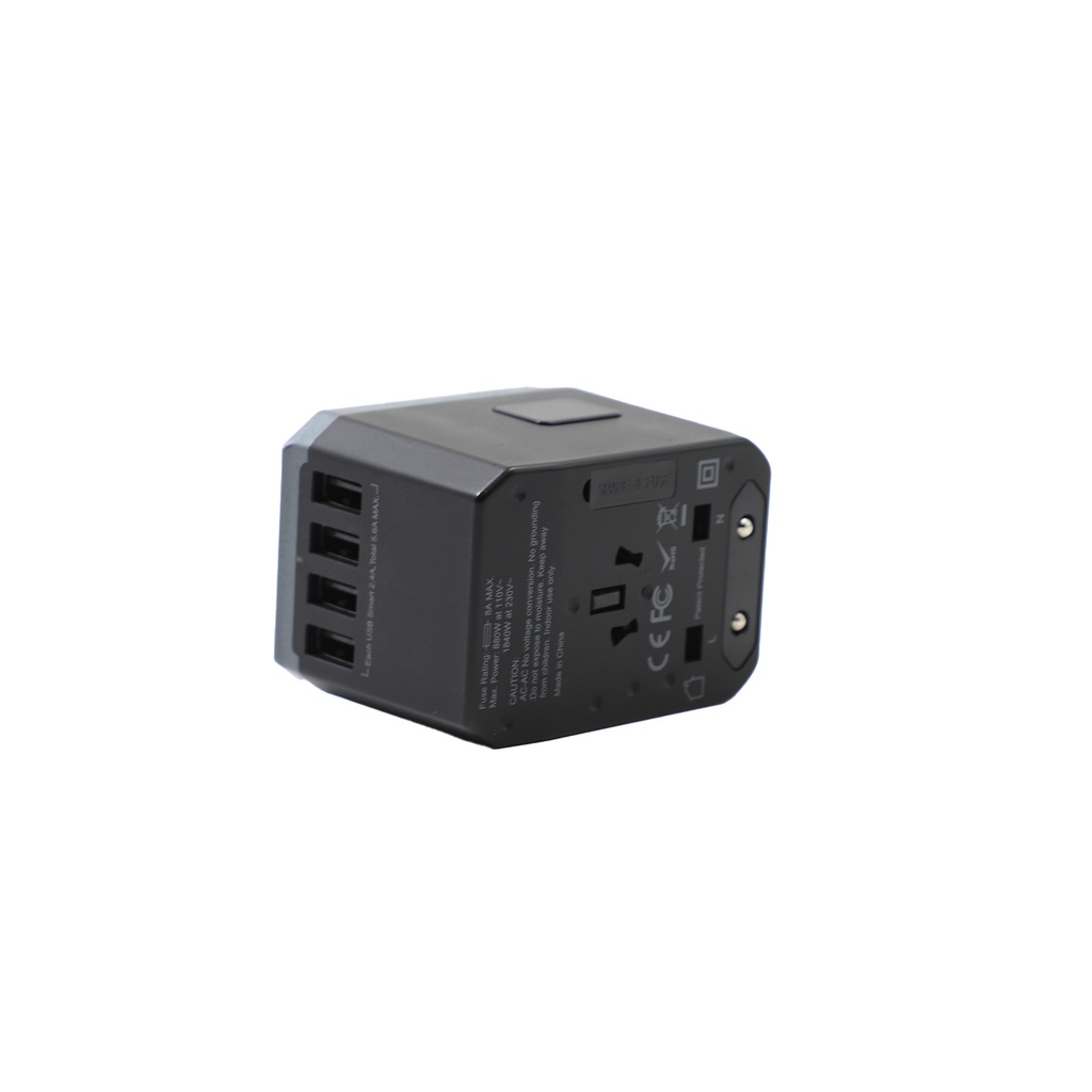 World Travel adapter with 4 usb +type -c