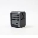 World Travel adapter with 3 usb +type -c