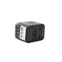 World Travel adapter with 3 usb +type -c