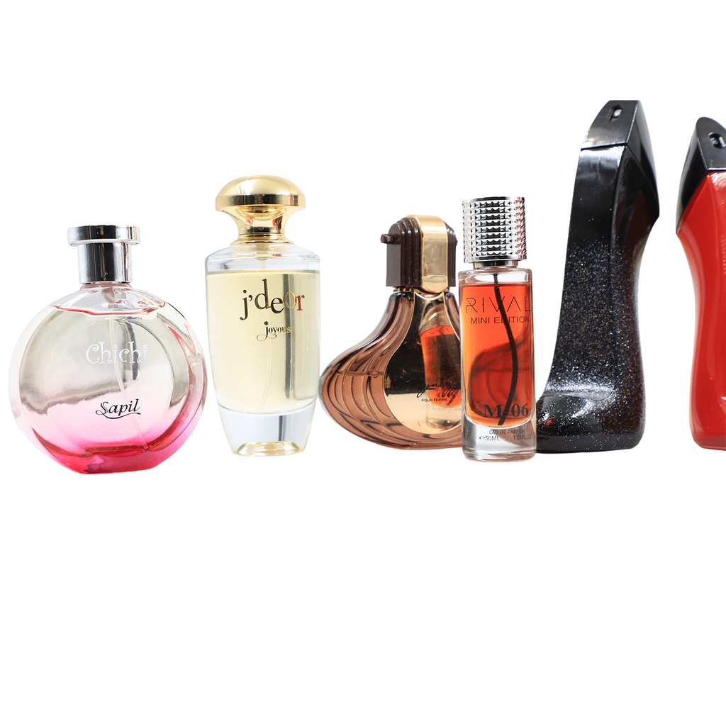 Mix Used Woman Perfume& Hair Mist, J Dore, CH, Golden Oud, Synergy Pour Femme , ChiChi, Victoria Secret, Pink Dye