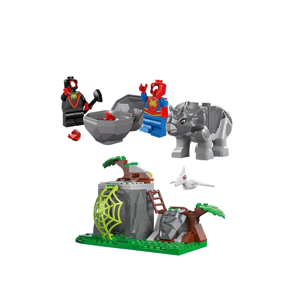 LEGO Marvel Spidey and His Amazing Friends Team Spidey Dino Crawler Rescue - Car and Adventure Preschool Building Toy