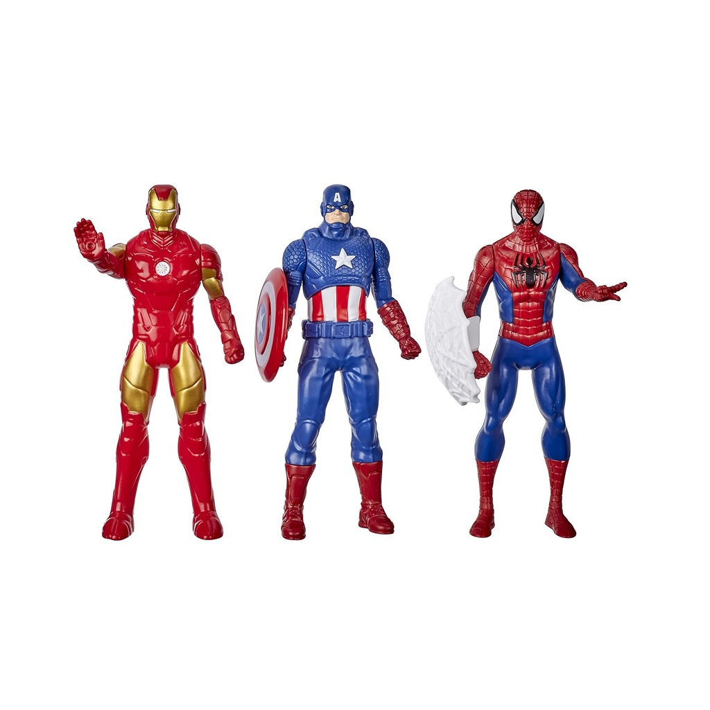 Marvel Action Figure Toy 3-Pack, 6-inch Figures, Iron Man, Spider-Man