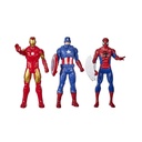 Marvel Action Figure Toy 3-Pack, 6-inch Figures, Iron Man, Spider-Man