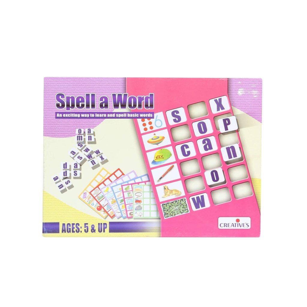 Creative’s Spell a Word| Learn & Spell Basic Words for Kids| Letter Recognition Reading