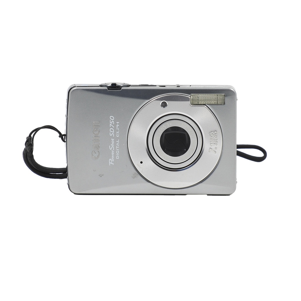 Canon PowerShot SD750 7.1MP Digital Elph Camera with 3x Optical Zoom (Silver) ** No Charger**