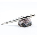 Santos de Cartier ballpoint pen  Large model, engraved metal, palladium finish