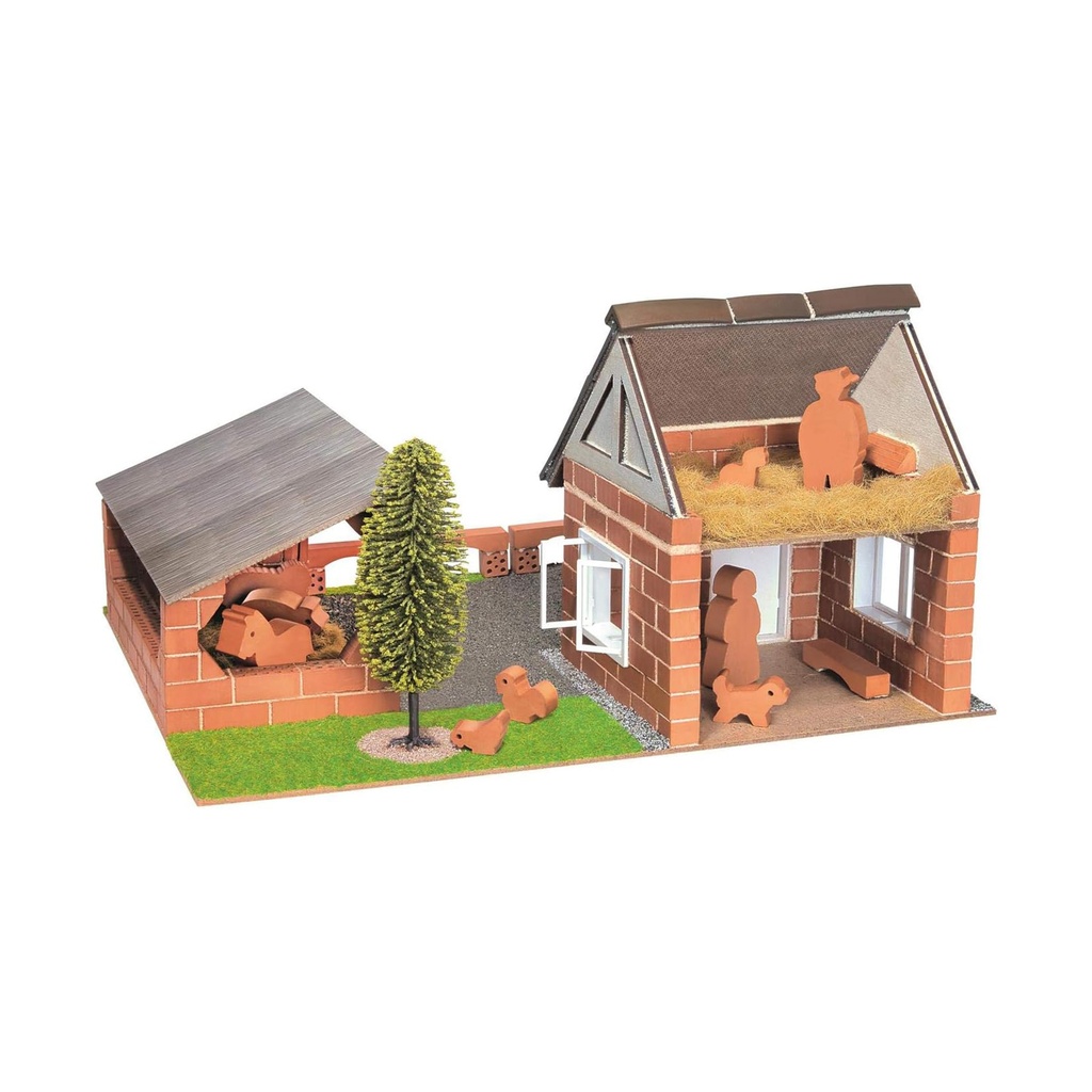 Teifoc Farm Brick Construction Set, 180+ Building Blocks