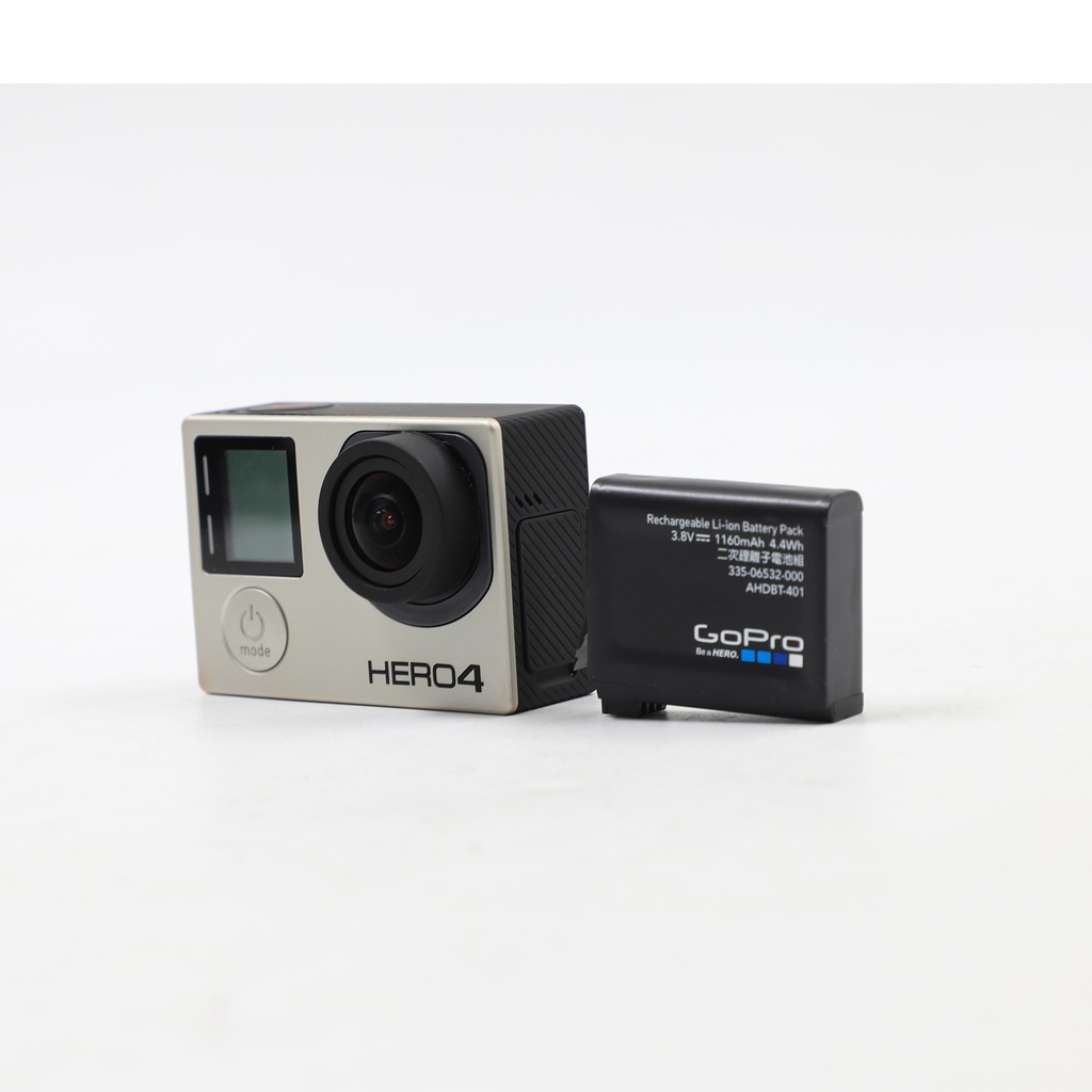 GoPro Hero 4 Black Battery + Camera + Pouch