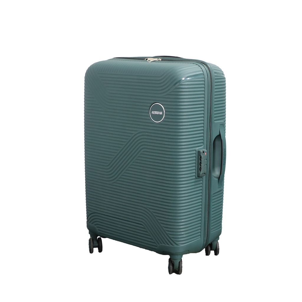 American Tourister Maxplus 4 Wheel Polypropylene Hard Trolley, 68 cm, Green