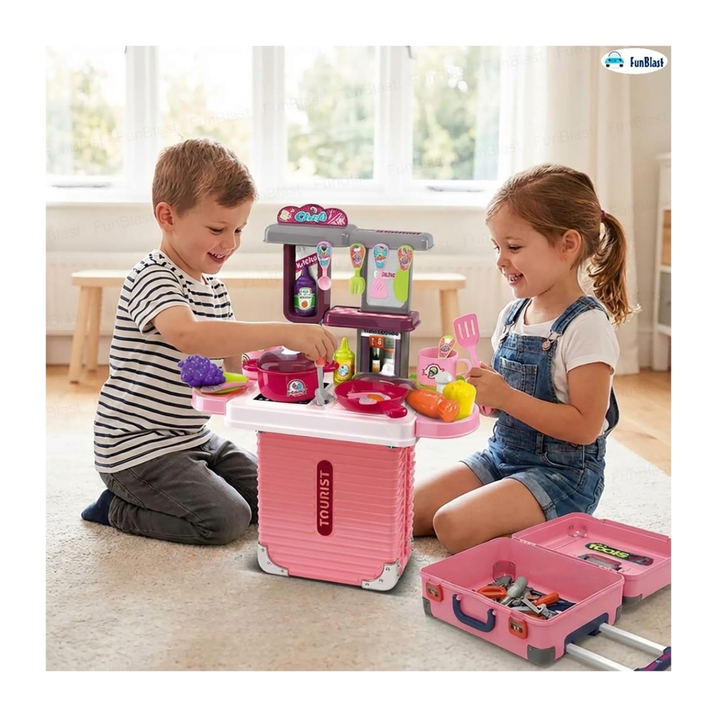 FunBlast Kitchen Set for Kids Toy with Carry Case
