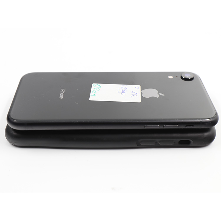 Apple Iphone XR 128GB, Color:Black + Black Cover Protection, *** Small Silver Spot In The Front Bottom Left ***