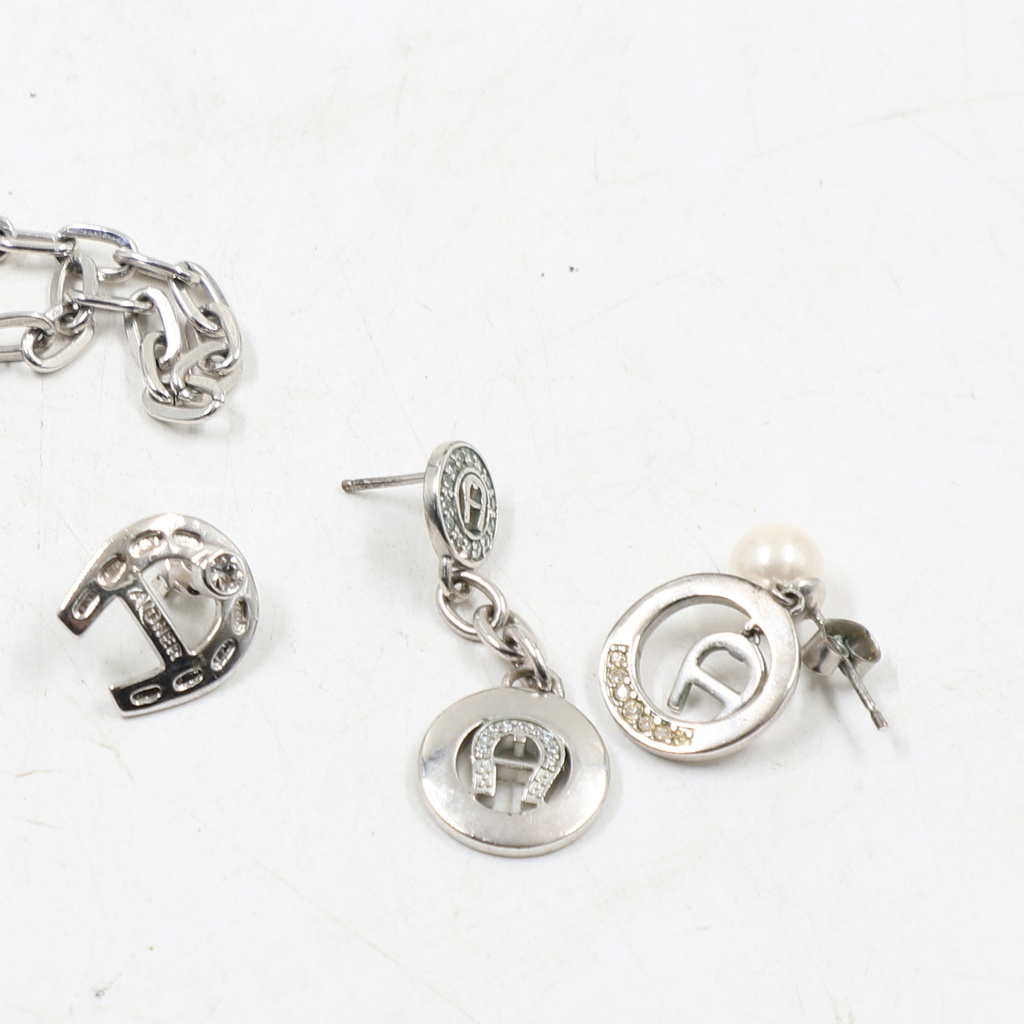 Aigner Necklace 3 Different Earings Bracelet