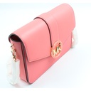 Michael Kors Carmen Vegan Medium Flap Crossbody Bag Pink