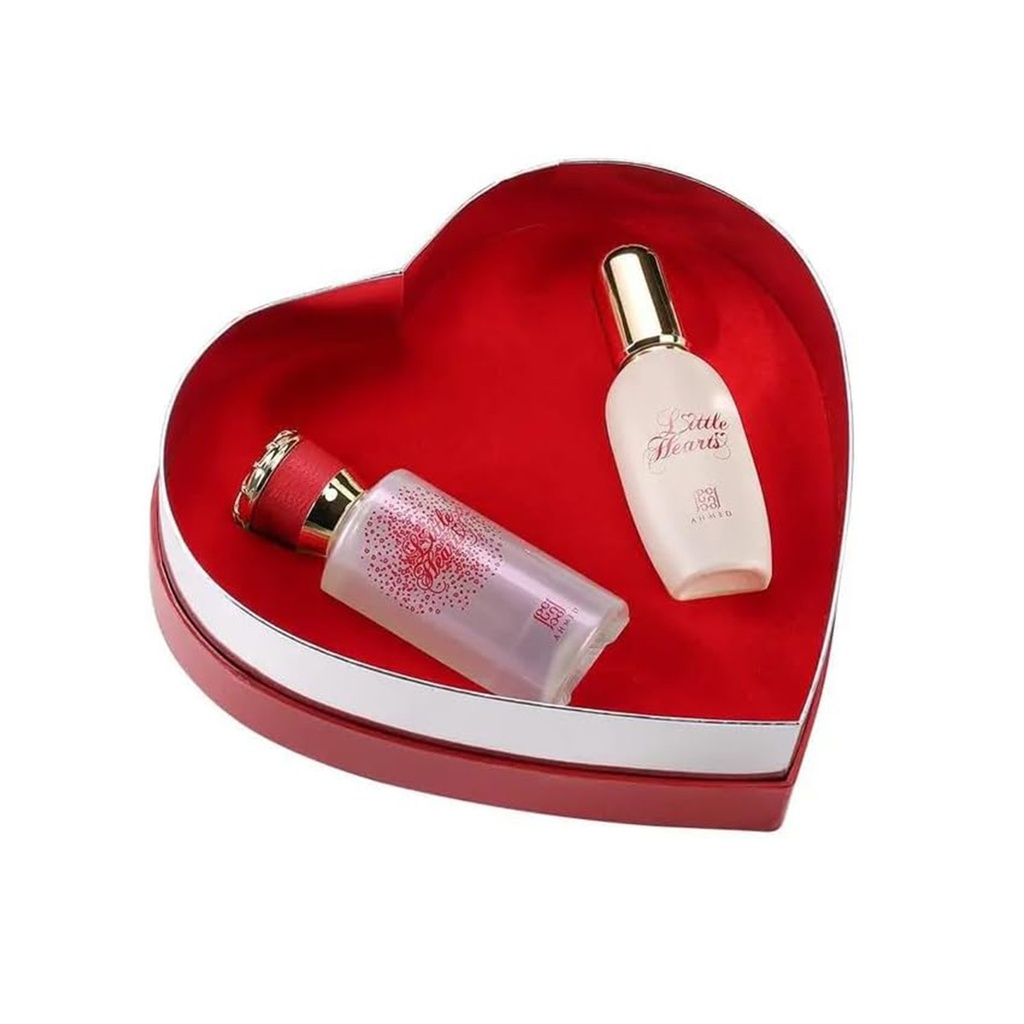 Ahmed Al Maghribi Perfumes Little Hearts gift pack (Parfum 50ml) (Body Gel 30ml)