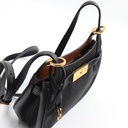 Tory Burch Small Black Lee Radziwill Saddle Bag
