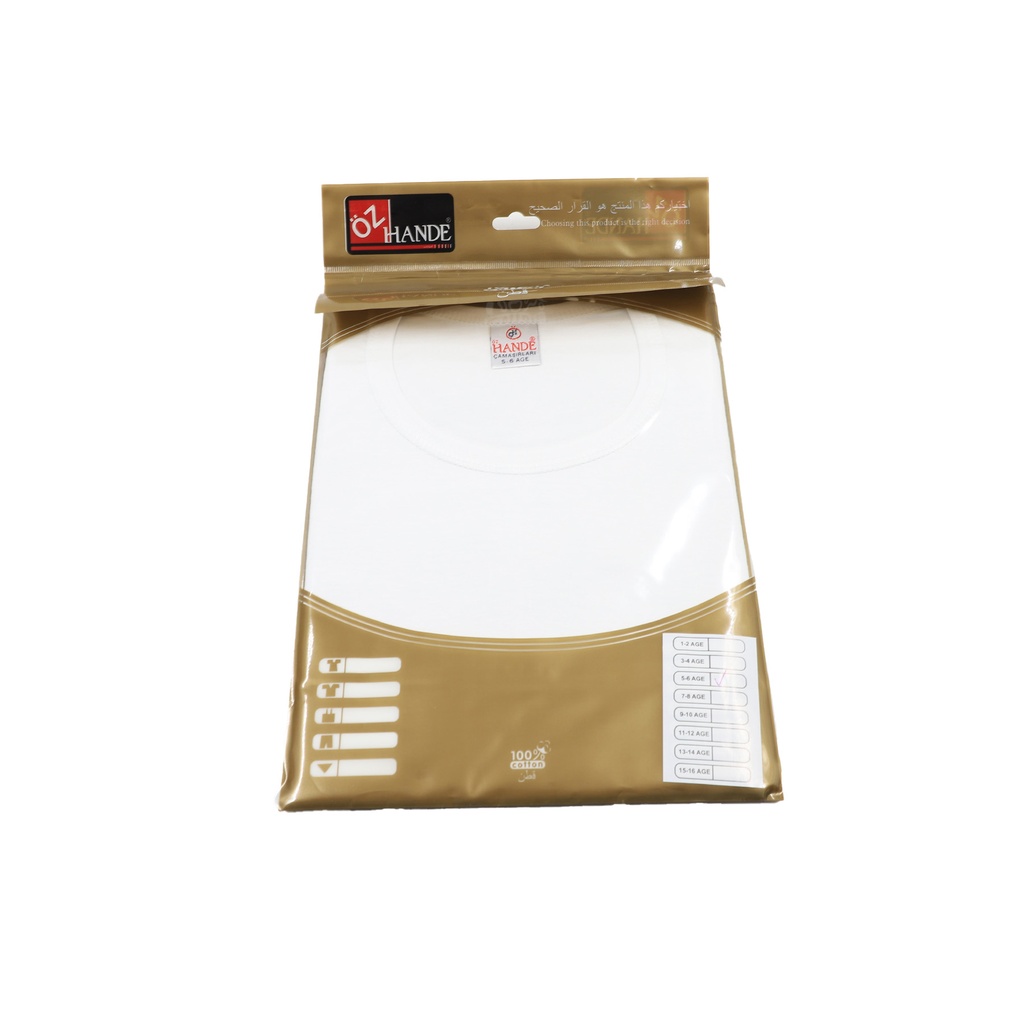 Oz hande Children's Cotton White  Vest  Clothe 5 - 6 Age