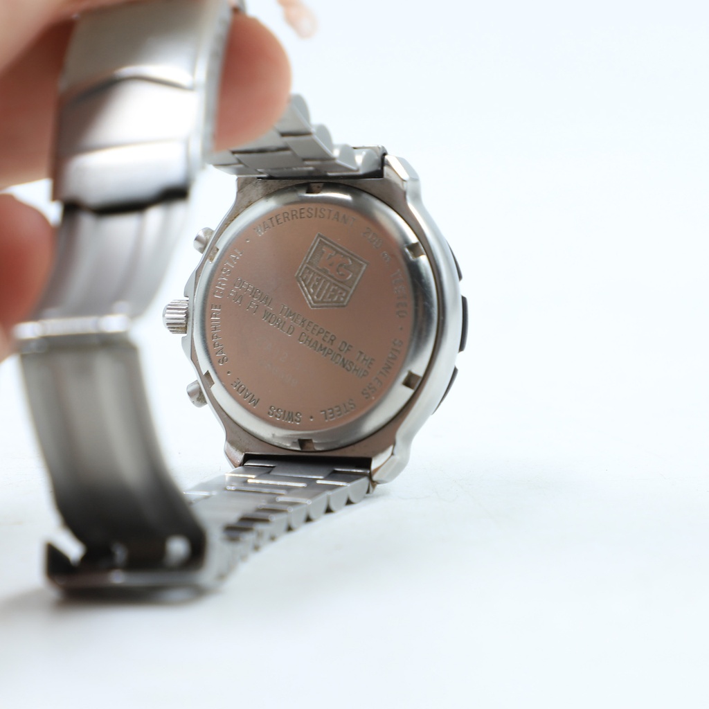 Tag Heuer Official Timekeeper Of The Fia F1 World Championship Ca1211-1 US6599, ** The Yellow Rectangle in the Hour Hand Not Showing And In The Minute Hand Some Cut**