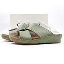 Caretti Flowax 1493 Memory Novocalf Aloe Soquare Buckle Nikel 1580 Matt Sandal  Color Green Size - 11 ½