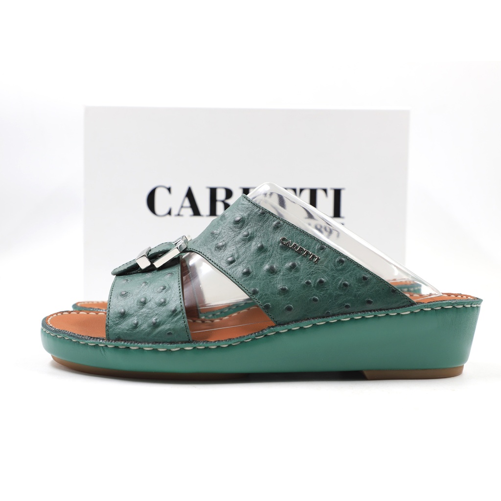 Caretti Florida 1497 Lenned Imit Caretti Florida 1497 Lenned Imit . Ostrich Green Square Buckle 1580 Nikel Color Green   Size - 9