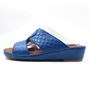 Caretti flo. Lined 4177 Memory Embroidered Reef Motivo 3 Nickel Sandal  Color Blue  Size - 8