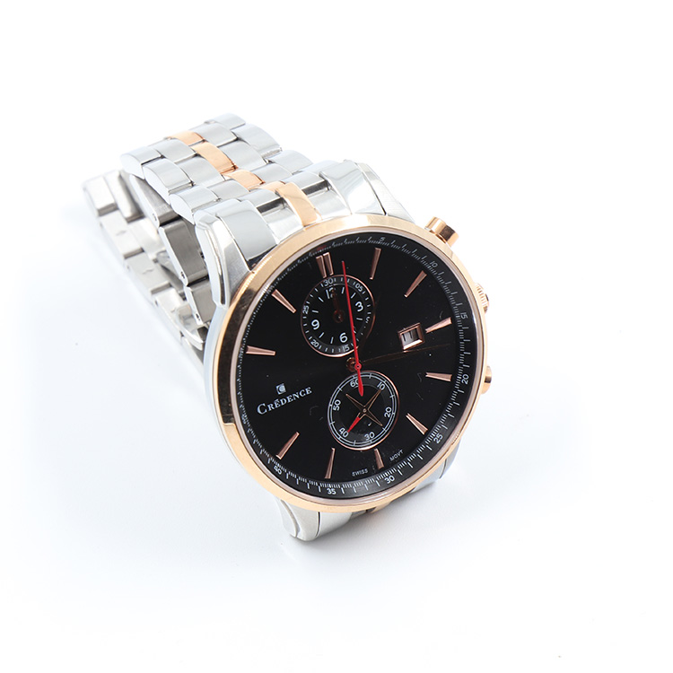 Credence CR5009RN All Stainless Steel Sapphire Crystal Wrist Watch