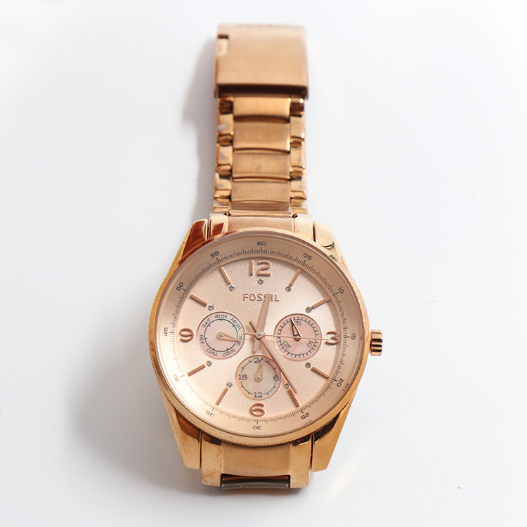 FOSSIL BQ1073 ROSE GOLD WOMEN'S ALL STAINLESS STEEL GENUINE WRIST WATCH