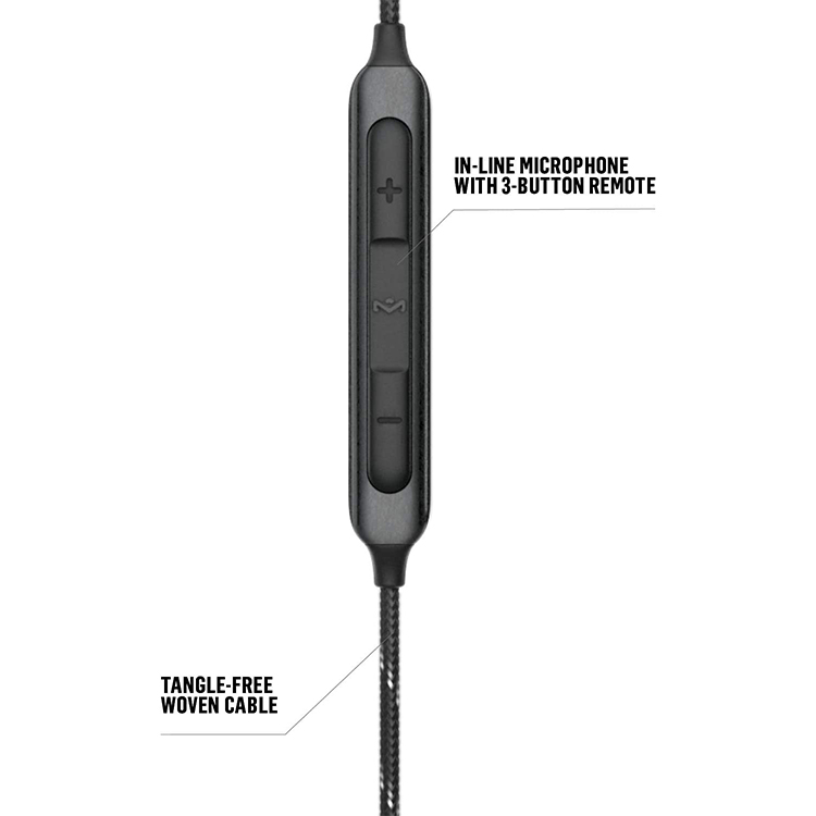 Marley In-Ear Headphones Marley Nesta In-Ear Headphones, Hematite, (EMFE033HM)