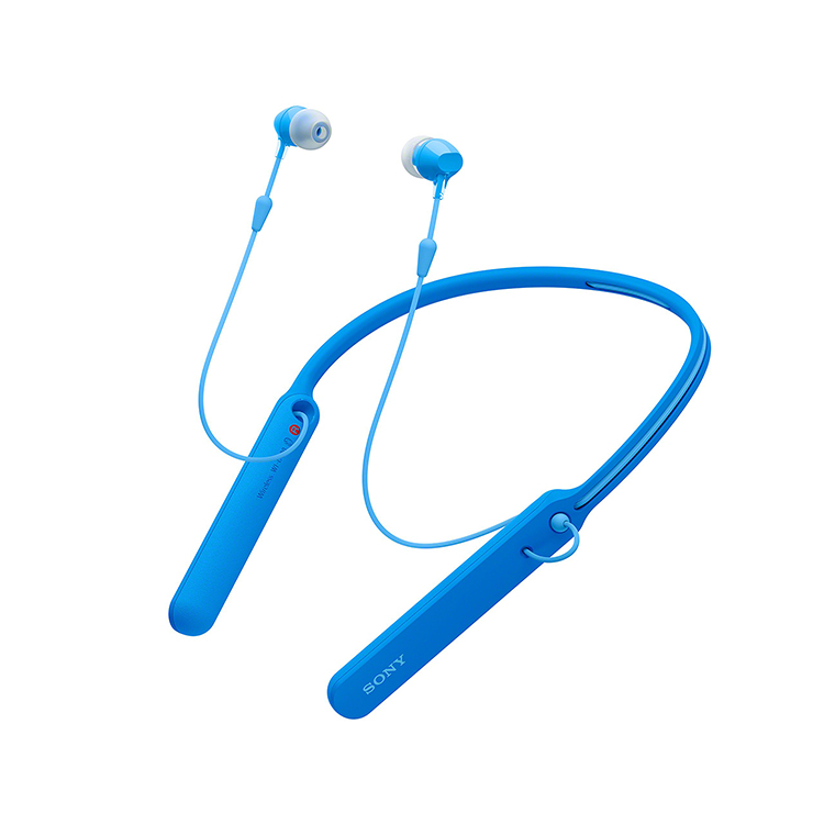 Sony - C400 Wireless Behind-Neck in Ear Headphone Blue (WIC400/L)