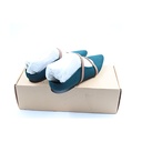 vivaia Pointed-Toe V-Cut flats, Color: Deep Green,Size: EU39