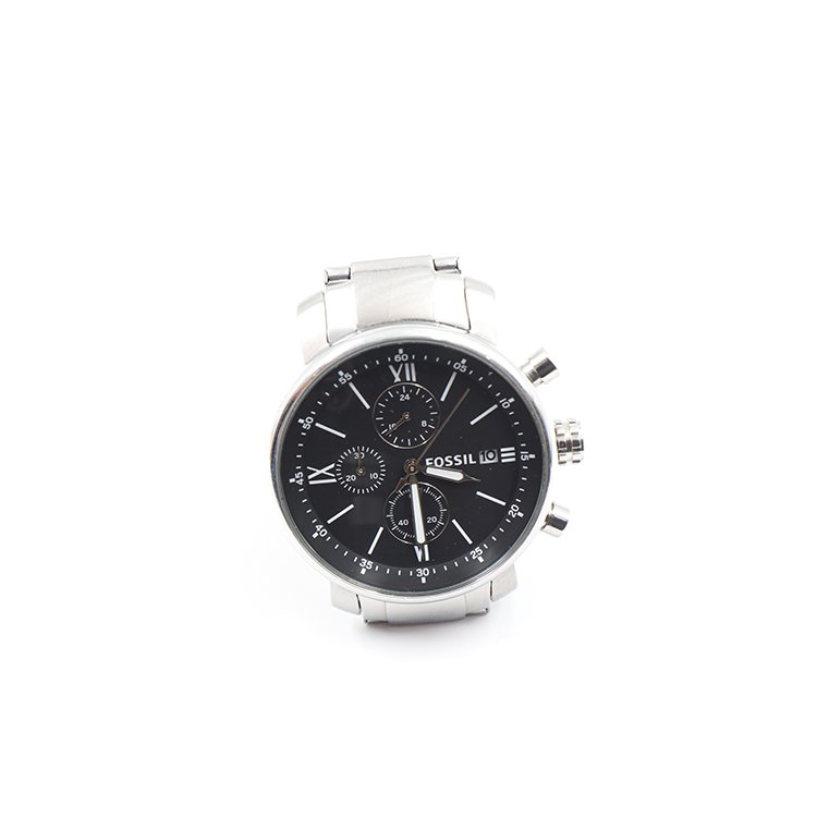 Fossil BQ1000, All Stainless Steel,** Battery Drained**