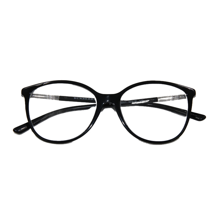 NEW BURBERRY B 2128 3001 BLACK SILVER AUTHENTIC FRAMES EYEGLASSES B2128 52-16