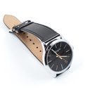 COACH QUARTZ ANALOG LEATHER BLK SS #11ABE EXCELLENT WRISTWATCH F/S JAPAN