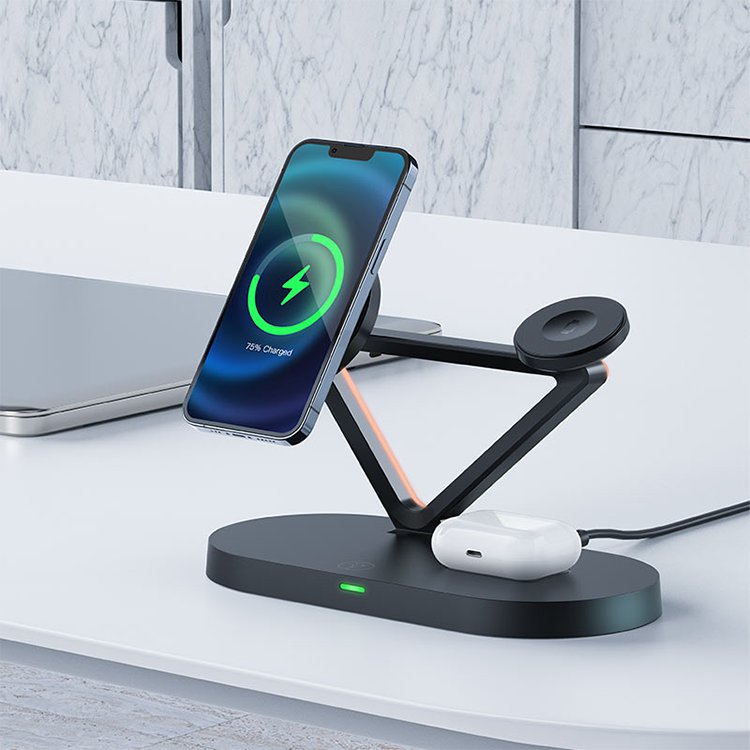 AceFast Desktop Charging Station Three Wireless  Charging Areas