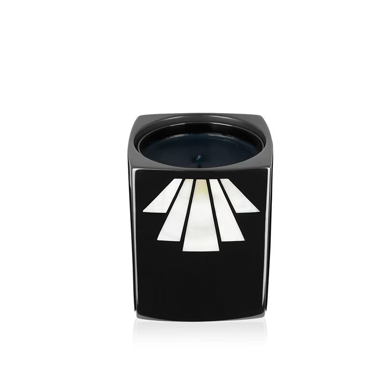 The Candle Holder By Kilian, In Black Lacquered Wood inlaid With Mother -of-pearl