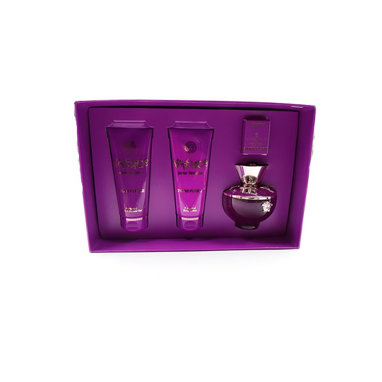 Versace Pour Femme Dylan Purple, Set: Eau de Parfum 100 ml 3.4 FL.OZ + Perfumed Body Lotion 100 ml 3.4 Fl.OZ +