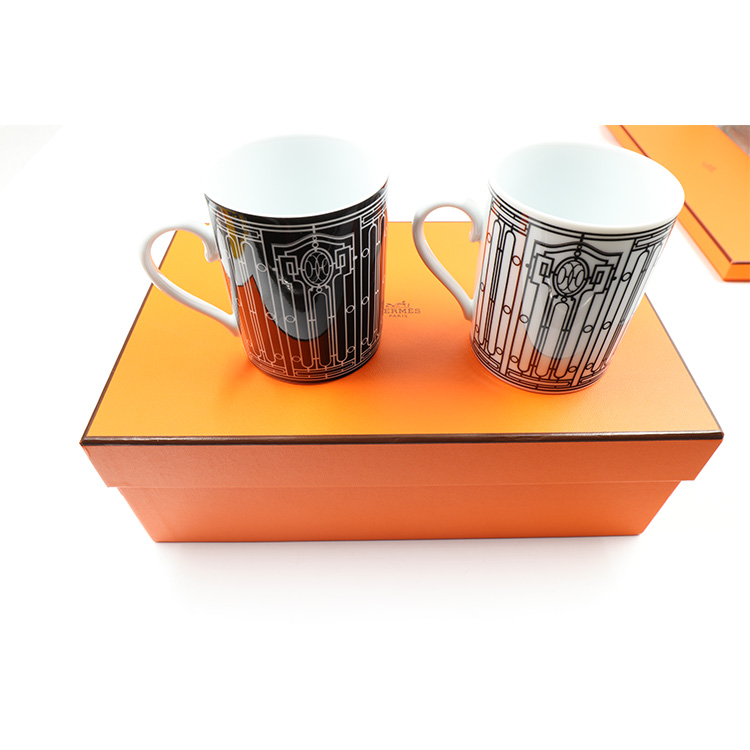 Hermes Paris H Deco  2 Mugs Set