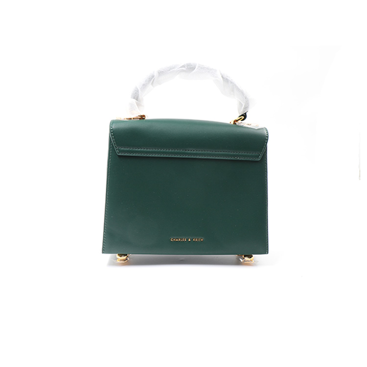 Charles & Keith CK2-50701276 Handbag Green, Size: M, Dark Green